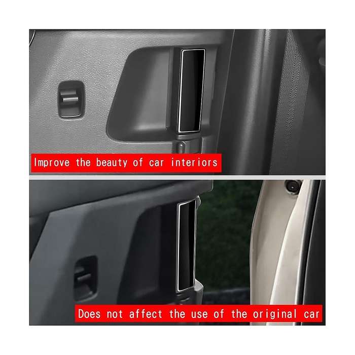 Car Bright Black Middle Interior Door Handle Frame Panel Trims Sticker for C28 2022-2023