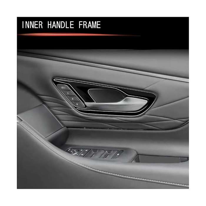 Car Bright Black Inner Door Bowl Panel Inside Handle Protector Cover for Alphard 40 Series 2023+ RHD