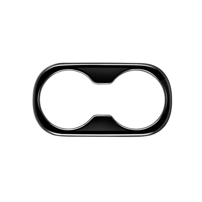 Car Bright Black Style Rear Water Cup Frame Trim Cover Armrest Cup Holder Cover for Prius 60 Series