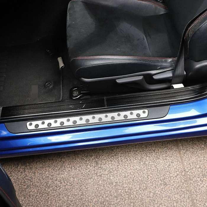 Car Built-in Guard Plate Door Threshold Strip Trim for 86 BRZ 2012-2020