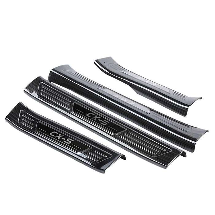 Car Built-In Door Sill Strip Welcome Pedal Protection Sticker Trim Threshold Anti-Skid Plate for -5