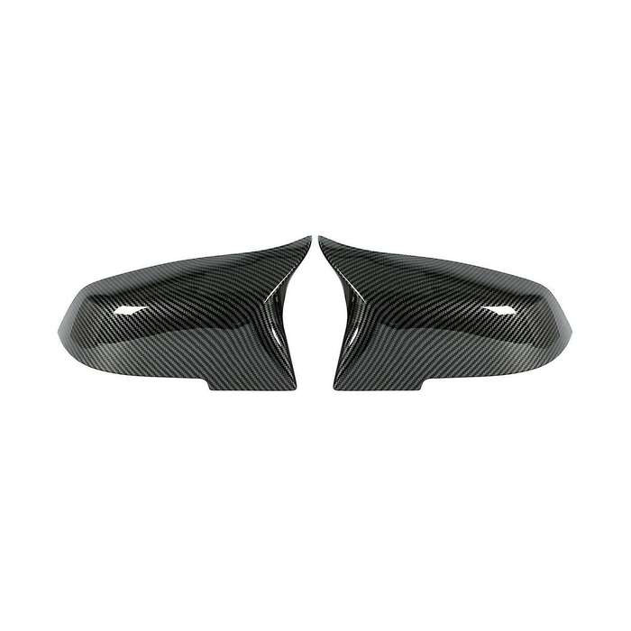 Car Bullhorn Mirror Cover for 1 2 3 4 X1 I3 Series F30 F20 E84 Carbon Fiber Pattern Exterior Mirror