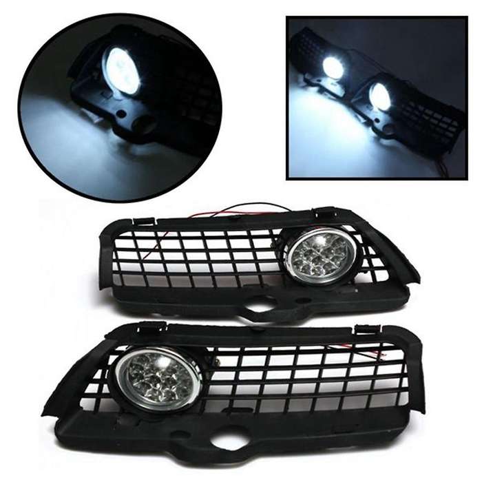 Car Bumper LED Fog Light Lamp Grille Cover Protect for MK3 Golf 1992 1993 1994 1995 1996 1997 1998