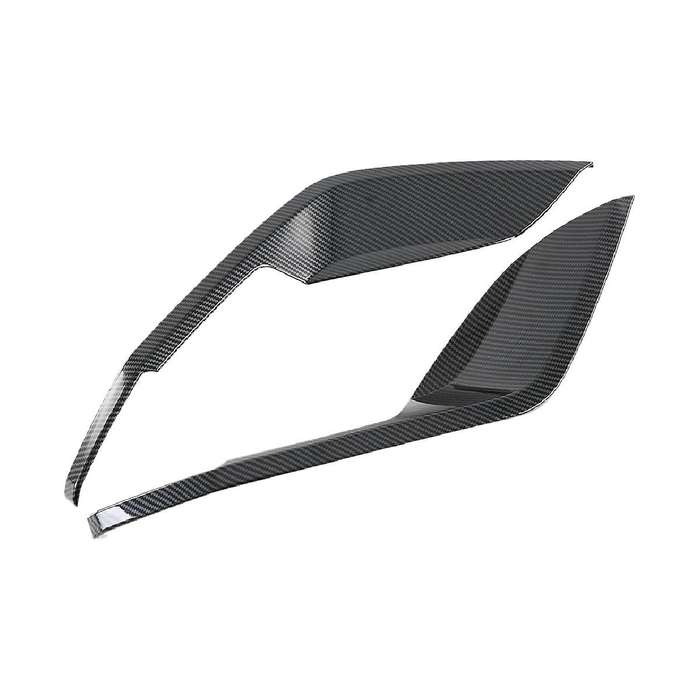 Car Carbon Fiber Abs Front Fog Light Trim Bezel Cover Trim Stickers for Dolphin Atto1 Ea1 2022 2023