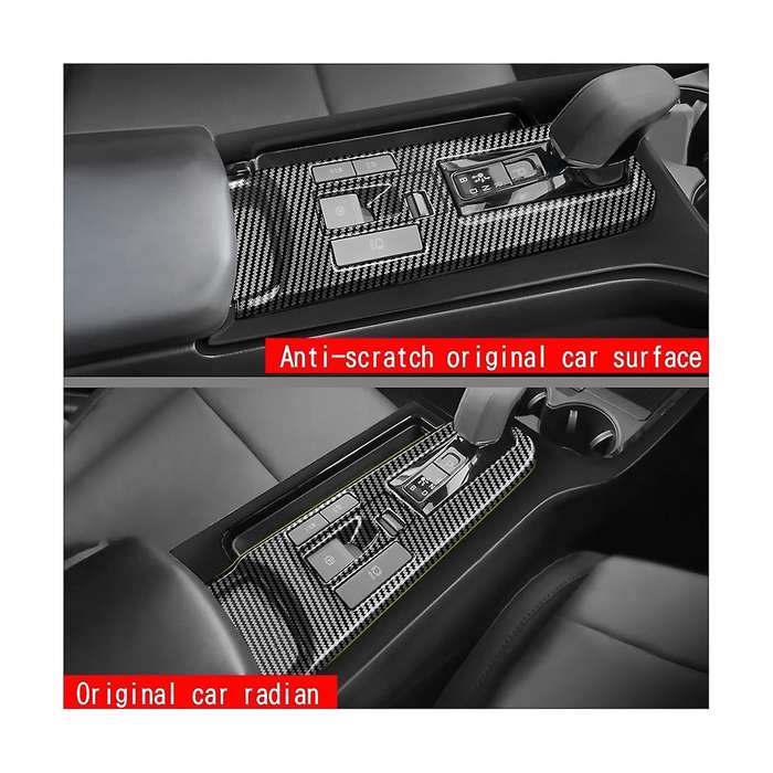 Car Carbon Fiber Black Central Control Gear Shift Panel Interior Modification for Prius 60 Series 2