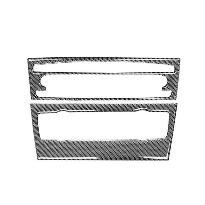 Car Carbon Fiber Air Condition CD Panel Sticker Cover Trim Decal for - 3 Series E90 E92 E93 2005-201