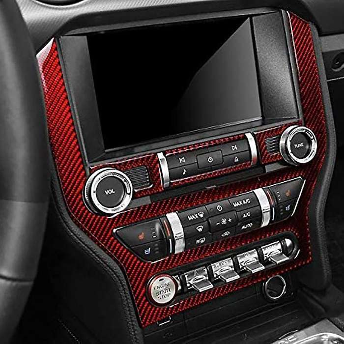 Car Carbon Fiber CD Panel Central Control Air Conditioning Interior Decoration Sticker, for 2015-201