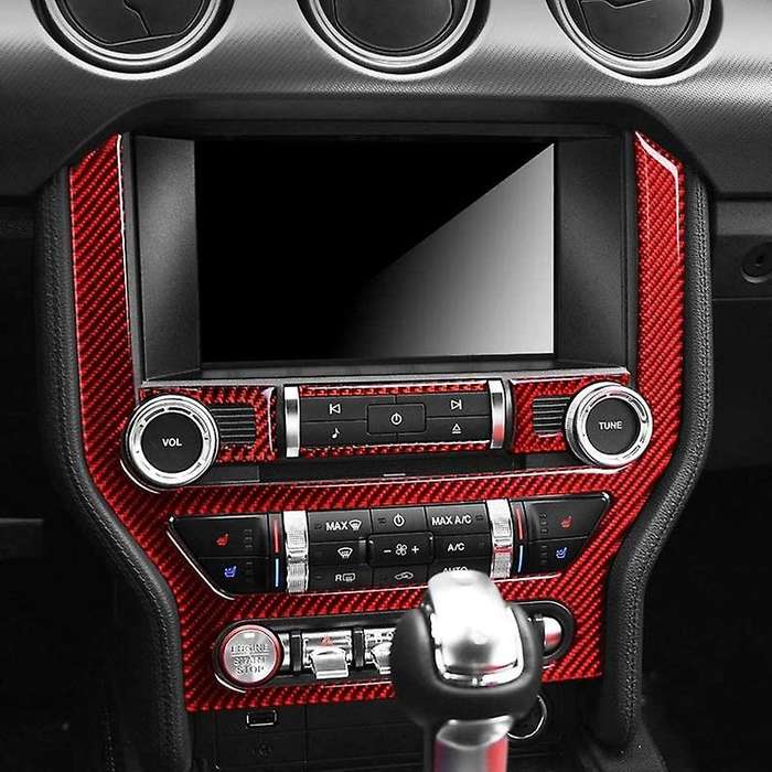 Car Carbon Fiber CD Panel Central Control Air Conditioning Interior Decoration Sticker, for 2015-201