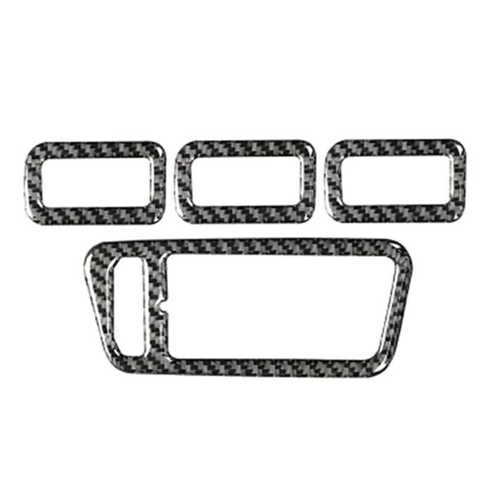 Car Carbon Fiber Car Window Control Switch Panel Decor Cover Styling Decals Golf 7 MK7 2013-2017