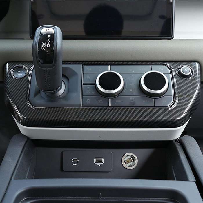 Car Carbon Fiber Center Console Air Condition Mode Button Cover Trim for 110 2020