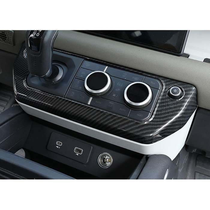 Car Carbon Fiber Center Console Air Condition Mode Button Cover Trim for 110 2020