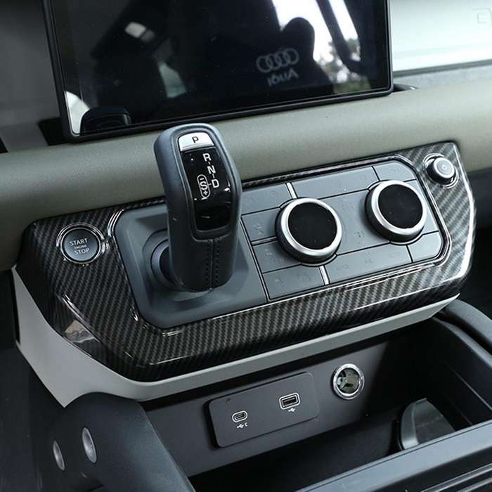Car Carbon Fiber Center Console Air Condition Mode Button Cover Trim for 110 2020