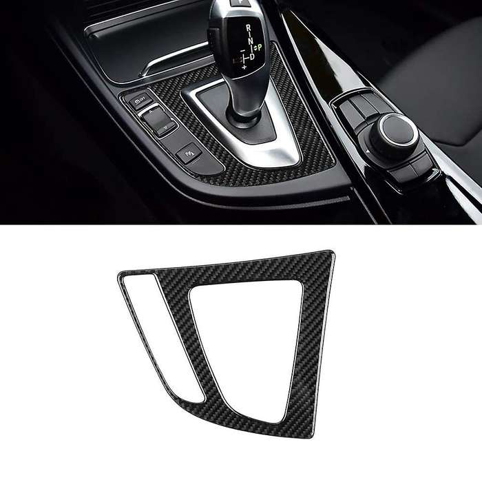 Car Carbon Fiber Center Console Gear Trim Gear Panel Interior Accessories for 3 4 Series GT F30 2013