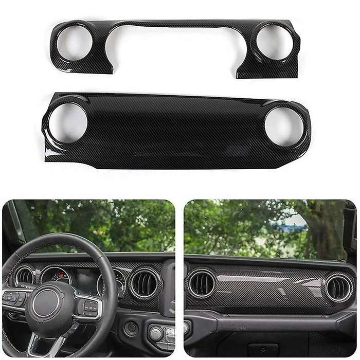 Car Carbon Fiber Center Consoles Decorative Stickers Accessory Interior for JL JT 2018-2020