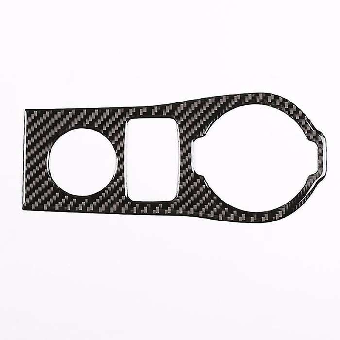 Car Carbon Fiber Center Console Water Cup Holder Decoration Cover Trim Stickers for Smart 453 Fortwo