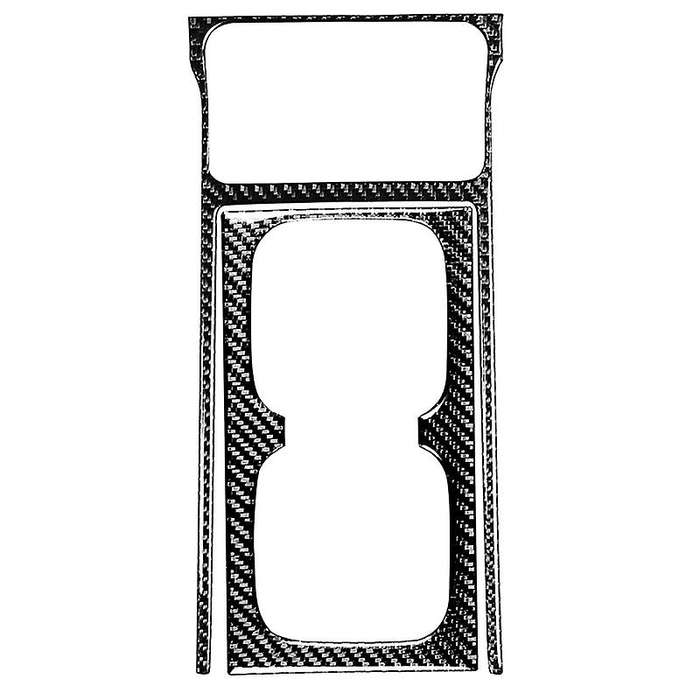 Car Carbon Fiber Central Control Water Cup Protective Cover Trim for 8 Gen 2006-2011