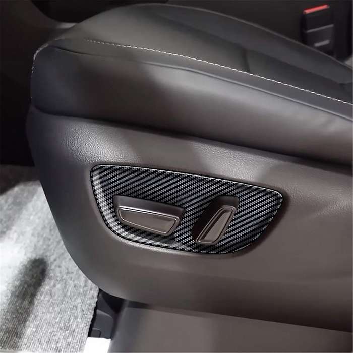Car Carbon Fiber Electric Seat Button Panel Frame Interior Trim Accessories for Alphard/vellfire 40