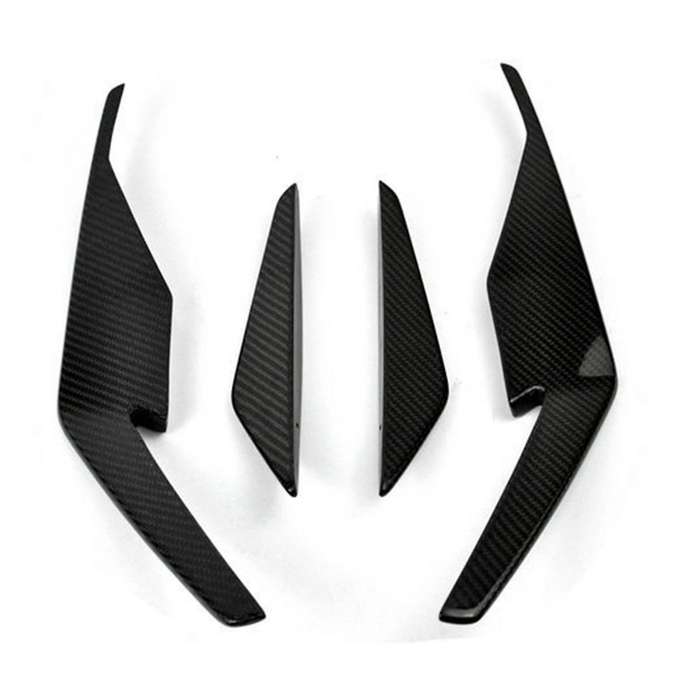 Car Carbon Fiber Front Bumper Splitter Spoiler Fog Light Canard for R8 2019-2023 Accessories