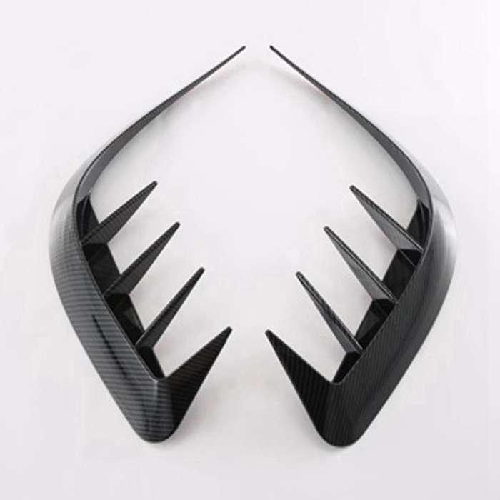Car Carbon Fiber Front Bumper Splitter Spoiler Covers Trim Fog Lights Eyebrow Wind Knife for Venza 2