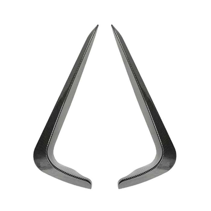 Car Carbon Fiber Front Bumper Splitter Spoiler Trim Fog Light Canard for 3 Series E90 E91 2009-2012