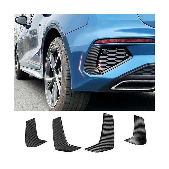 Car Carbon Fiber Front Rear Bumper Fog Light Frame Trim for A3 2021 Fog Lamp Covers Decorative Acce