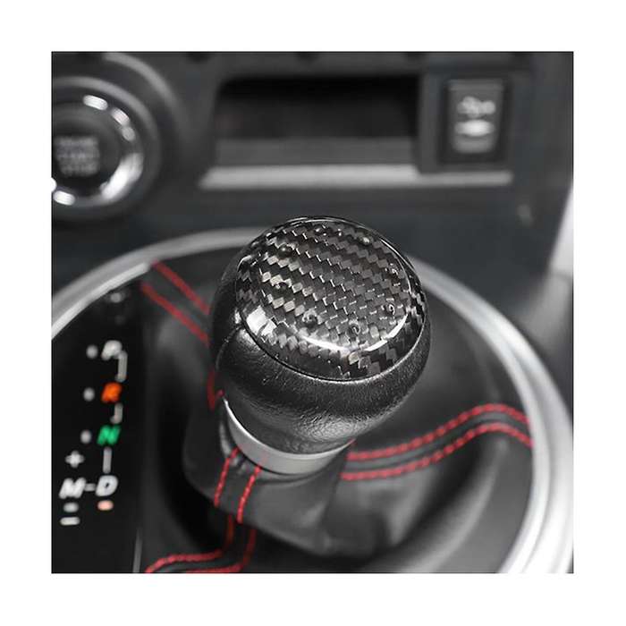 Car Carbon Fiber Gear Head Knob Shift Cover Trim Shifter Lever Cover Decoration for 86/ Brz 2012-20