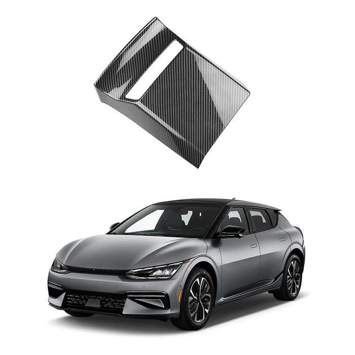 Car Carbon Fiber Front Usb Plug Anti- Panel Cover Trim for Ev6 2021 2022