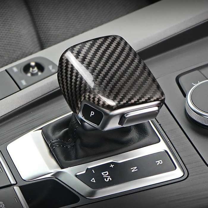 Car Carbon Fiber Gear Shift Knob Cover Sticker for- A5 A4L Q5L Gear Head Cap for RHD