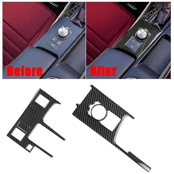 Car Carbon Fiber Gear Shift Panel Cover Trim Frame LHD Gear Panel for IS250 IS200 350 2014-2018