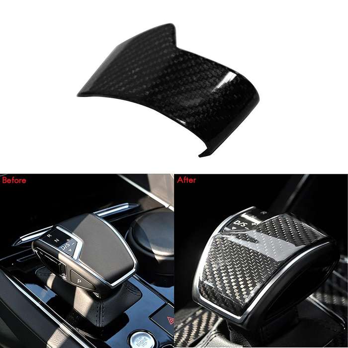 Car Carbon Fiber Gear Shift Knob Head Cover Sticker Trim Fit for 2019-2021 Car Shift Knob Cover Trim