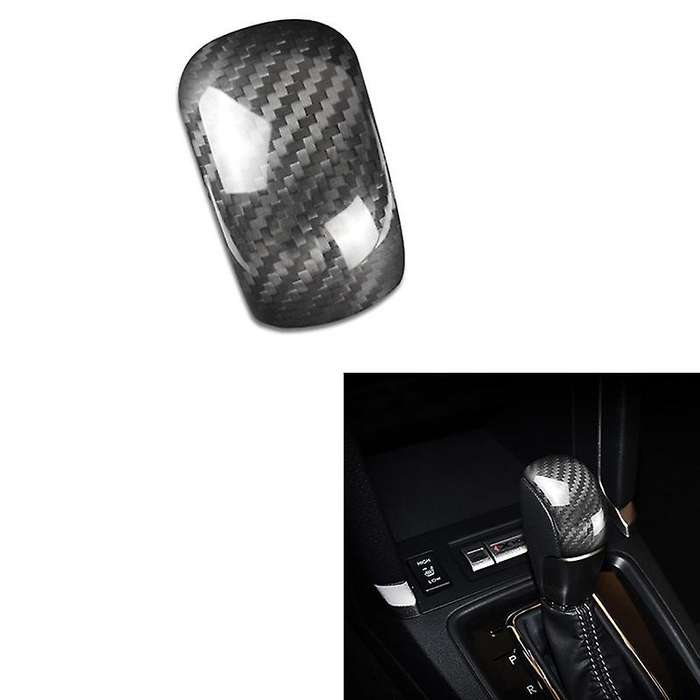 Car Carbon Fiber Gear Shift Knob Head Cover Sticker Interior Decorations for Forester 2013-2018
