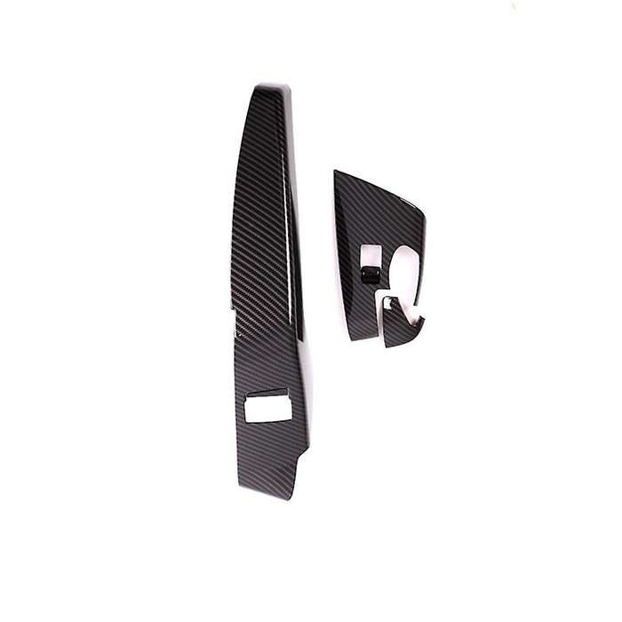 Car Carbon Fiber Glass Lift Button Switch Cover Door Armrest Panel Sticker for Corvette C7 2014-201