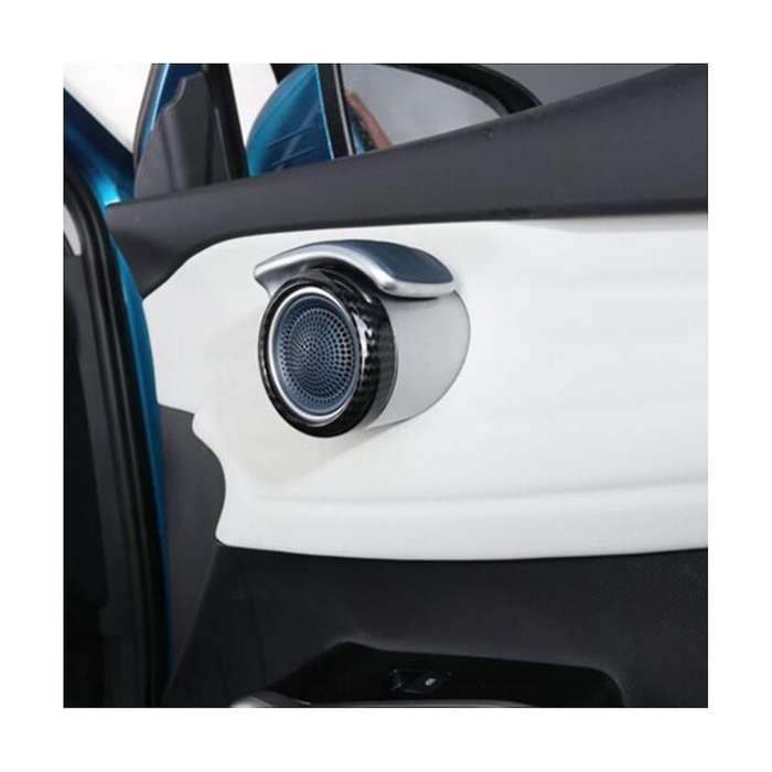 Car Carbon Fiber Grain Interior Side Door Speaker Cover Trim for Atto 3 Yuan Plus 2022