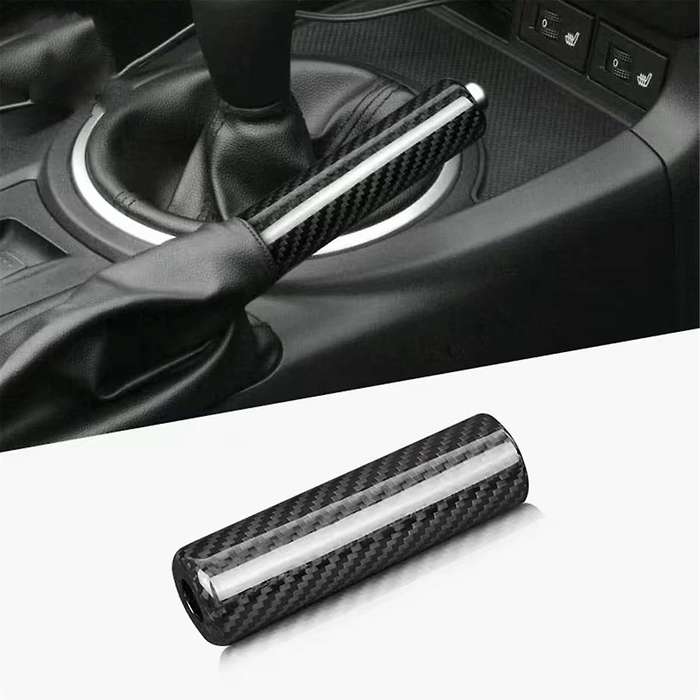 Car Carbon Fiber Hand Brake Cover Hand Brake Grip Case Shell Trim for MX-5 2006-2015 Handbrake Stick