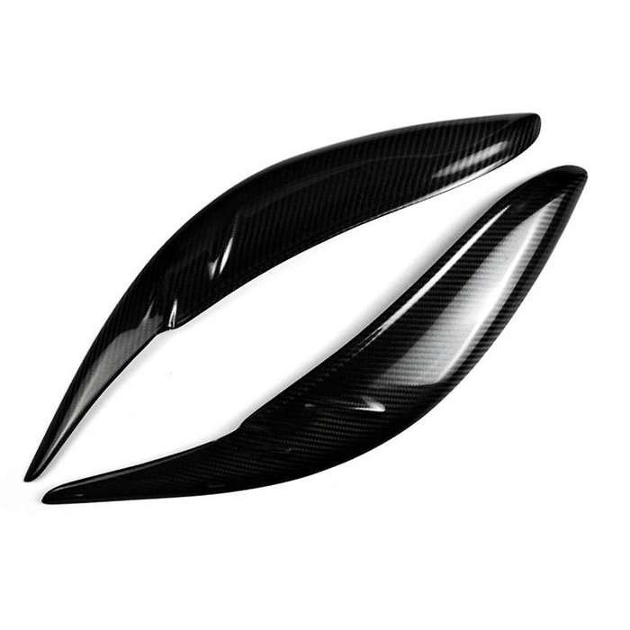 Car Carbon Fiber Headlights Eyebrow Eyelid Trim Cover Sticker Accessories for Sienna LE SE 2011-202