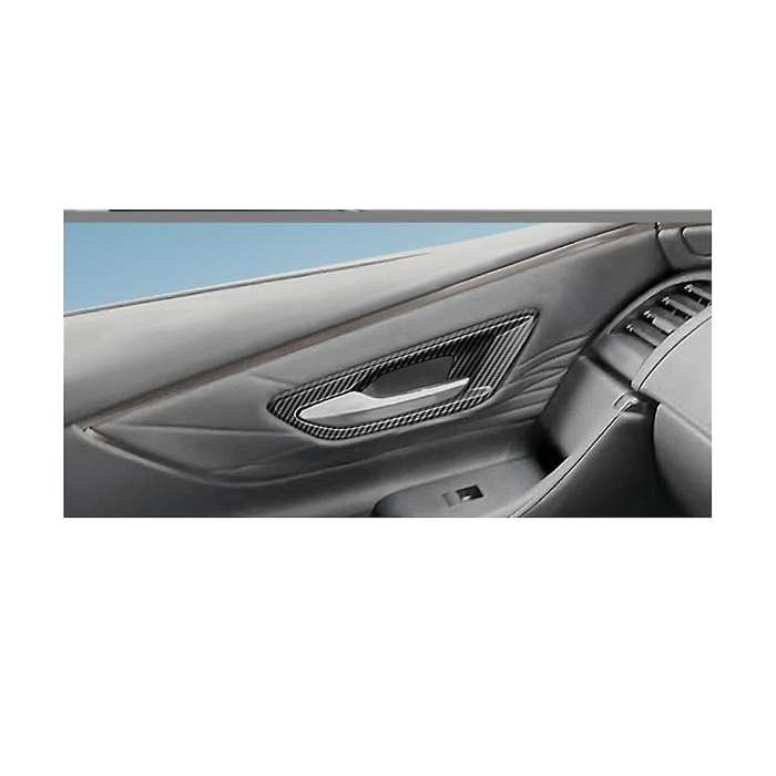 Car Carbon Fiber Inner Door Bowl Panel Inside Handle Protector Cover for Alphard 40 Series 2023+ Rhd