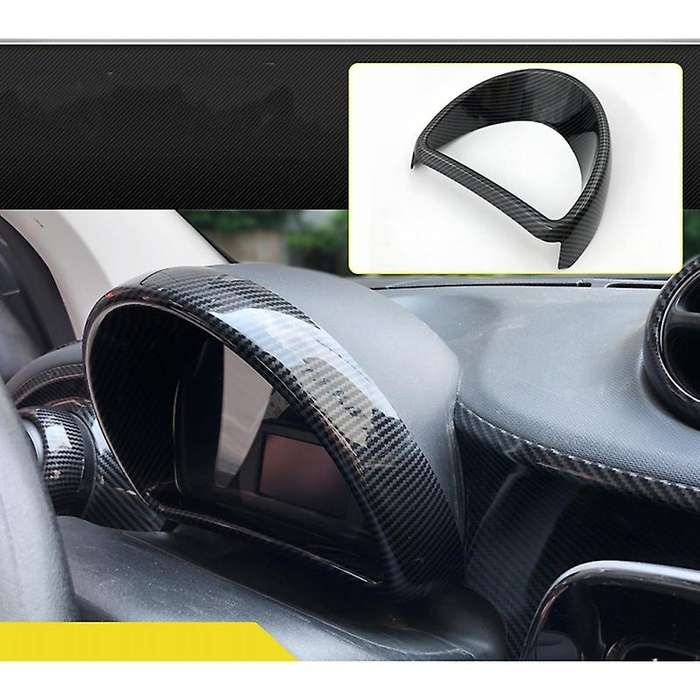 Car Carbon Fiber Instrument Decorative Dashboard Frame Cover Trim for Smart 453 Fortwo 2015+ Accesso