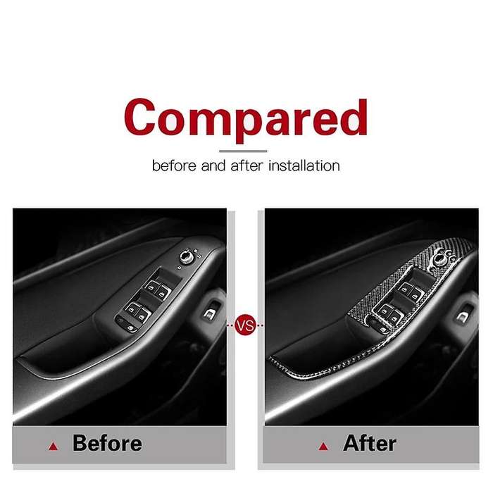 Car Carbon Fiber Interior Decoration Window Control Switch Panel Cover Sticker for  Q5 (2010-2018) S