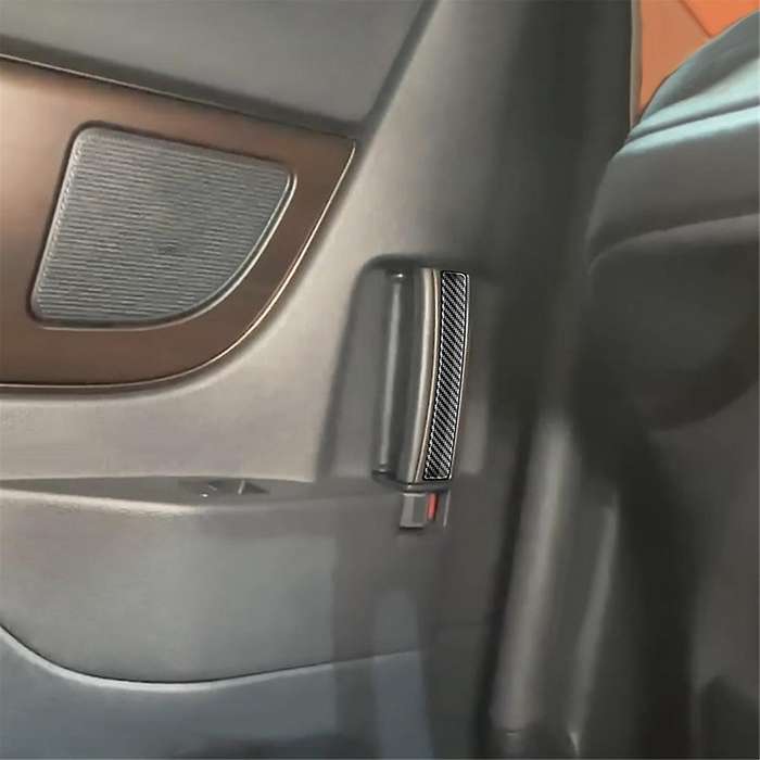 Car Carbon Fiber Middle Door Button Frame Trim Sticker Interior Accessories for Alphard/Vellfire 40