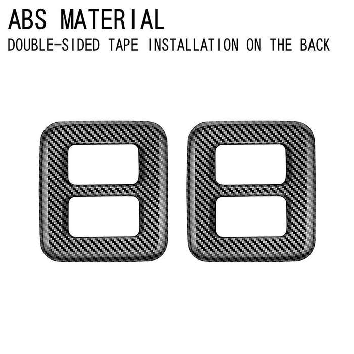 Car Carbon Fiber Middle Row Seat Outer Side Button Trim Frame Interior Accessories for Alphard 40 S