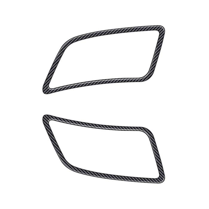 Car Carbon Fiber Pattern Front Dashboard Air Condition Vent Outlet Cover Trim for Alphard 40 Series