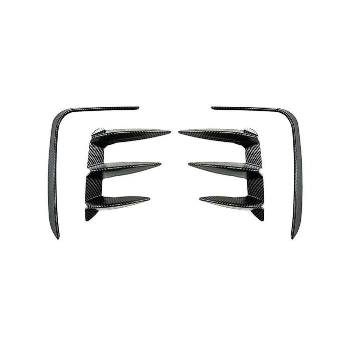 Car Carbon Fiber Pattern Rear Bumper Splitter Kit Spoiler Rear Canard Trim for X3 G01 2022-2023