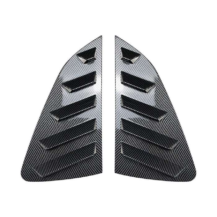 Car Carbon Fiber Pattern Rear Window Louver Shutter Cover Trim for Mk6 2018-2023