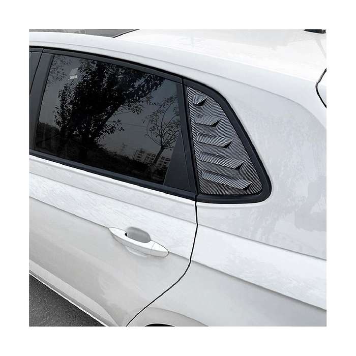 Car Carbon Fiber Pattern Rear Window Louver Shutter Cover Trim for Mk6 2018-2023