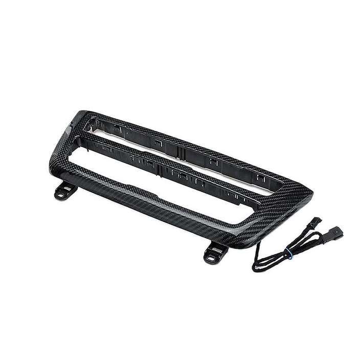 Car Carbon Fiber Radio Trim LED Ambient Light Interior Door AC Panel Decorative Light for 3 Series F