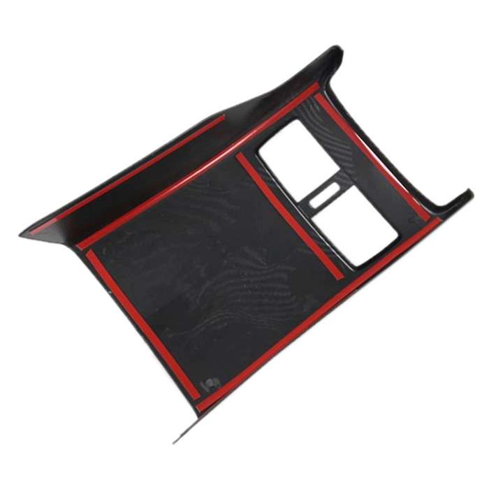 Car Carbon Fiber Rear Air Condition Vent Outlet Frame Anti-kick Panel Cover Trim for -30 Cx30 2020