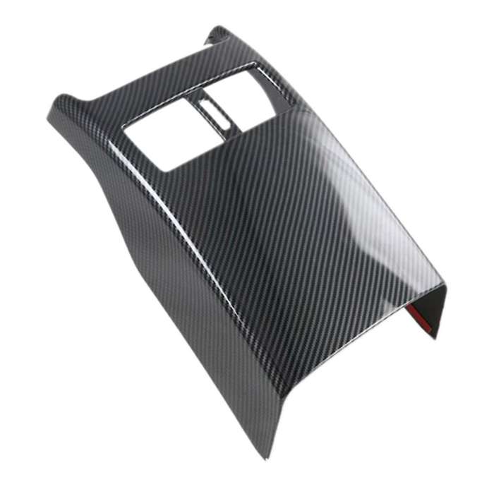 Car Carbon Fiber Rear Air Condition Vent Outlet Frame Anti-kick Panel Cover Trim for -30 Cx30 2020