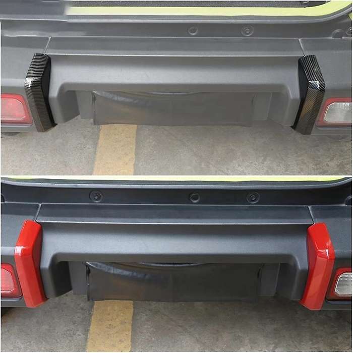 Car Carbon Fiber Rear Bumper Guard Decoration Cover Trim Stickers for Jimny 2019 2020 2021 Exterior