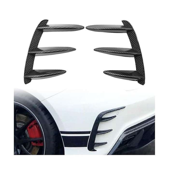 Car Carbon Fiber Rear Bumper Spoiler Side Air Outlet Wing Canard Fin for A Class W176 A200 A260 For