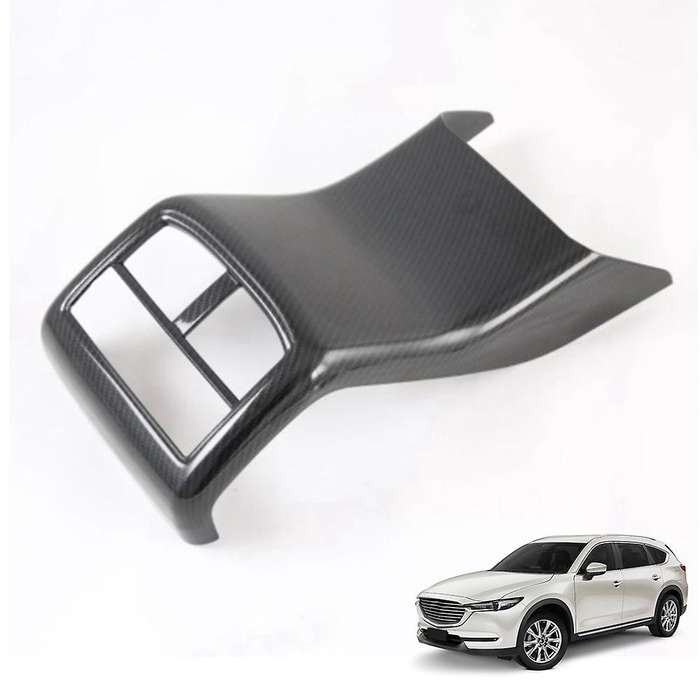 Car Carbon Fiber Rear Air Condition Vent Outlet Frame Cover Trim for -8 8 CX8 2017 2018